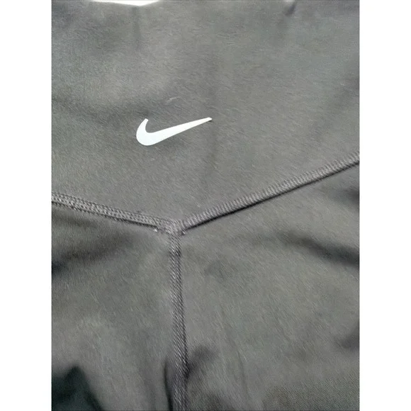 NIKE Black One Dri-Fit Swoosh Run Mid-Rise 7/8 Active Running Leggings Size S - Picture 15 of 15